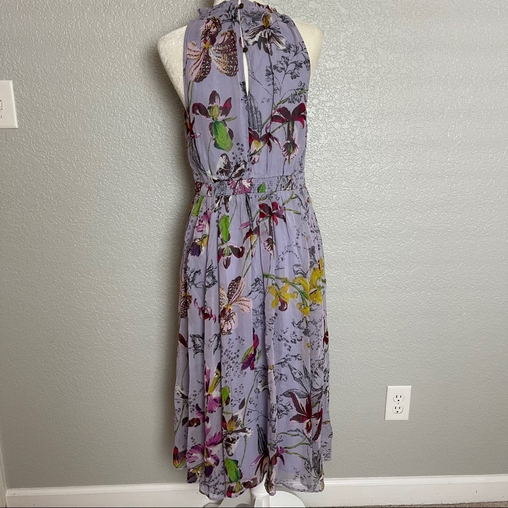 Anthropologie Floral Midi Dress - Lavender and Multicolor - Picture 6 of 14